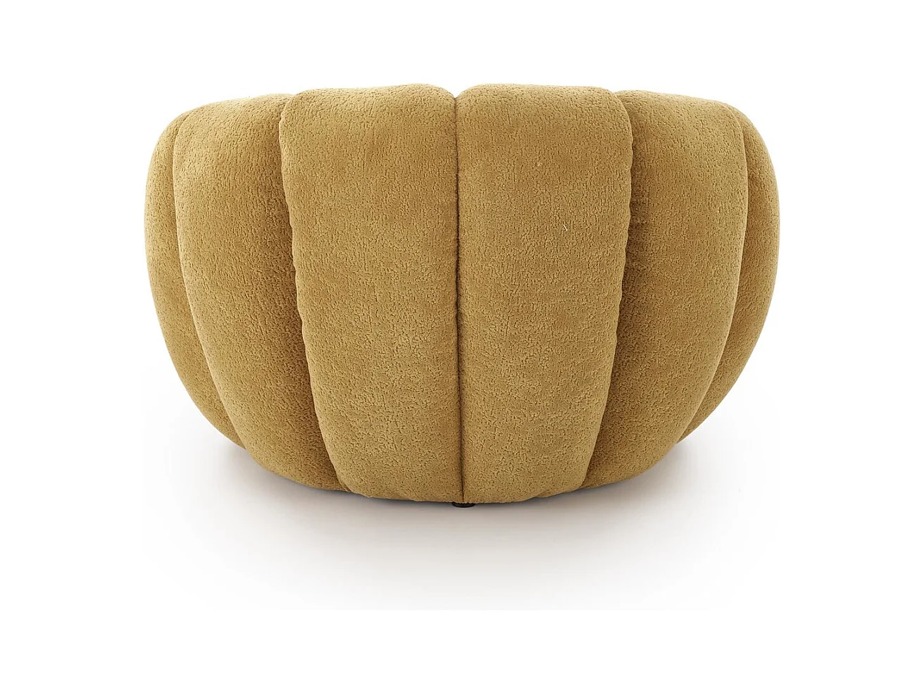 Fauteuil Gaspar / revêtement en tissu-Bouclé / jaune