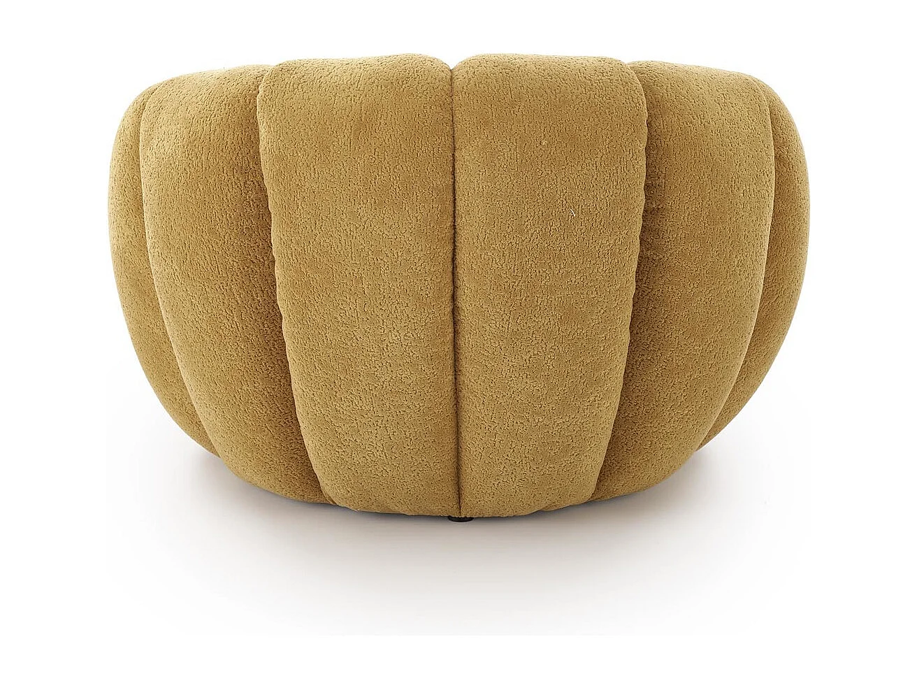 Fauteuil Gaspar / revêtement en tissu-Bouclé / jaune