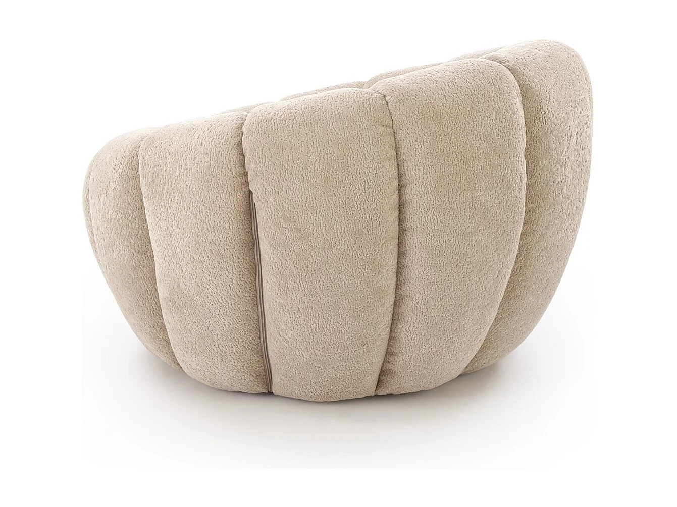 Fauteuil Gaspar / revêtement en tissu-Bouclé / marron