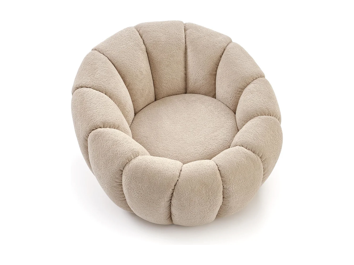 Fauteuil Gaspar / revêtement en tissu-Bouclé / marron