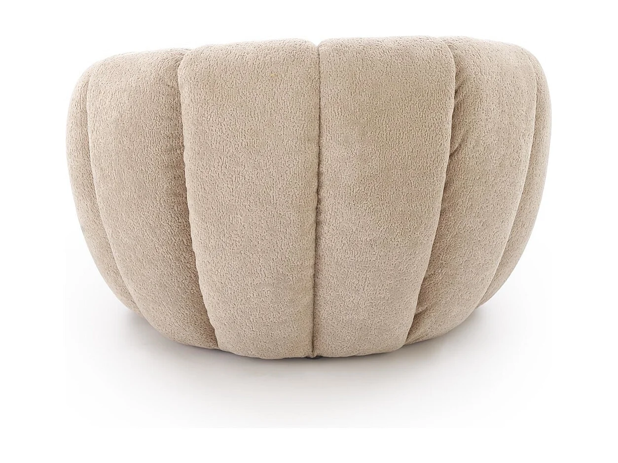 Fauteuil Gaspar / revêtement en tissu-Bouclé / marron