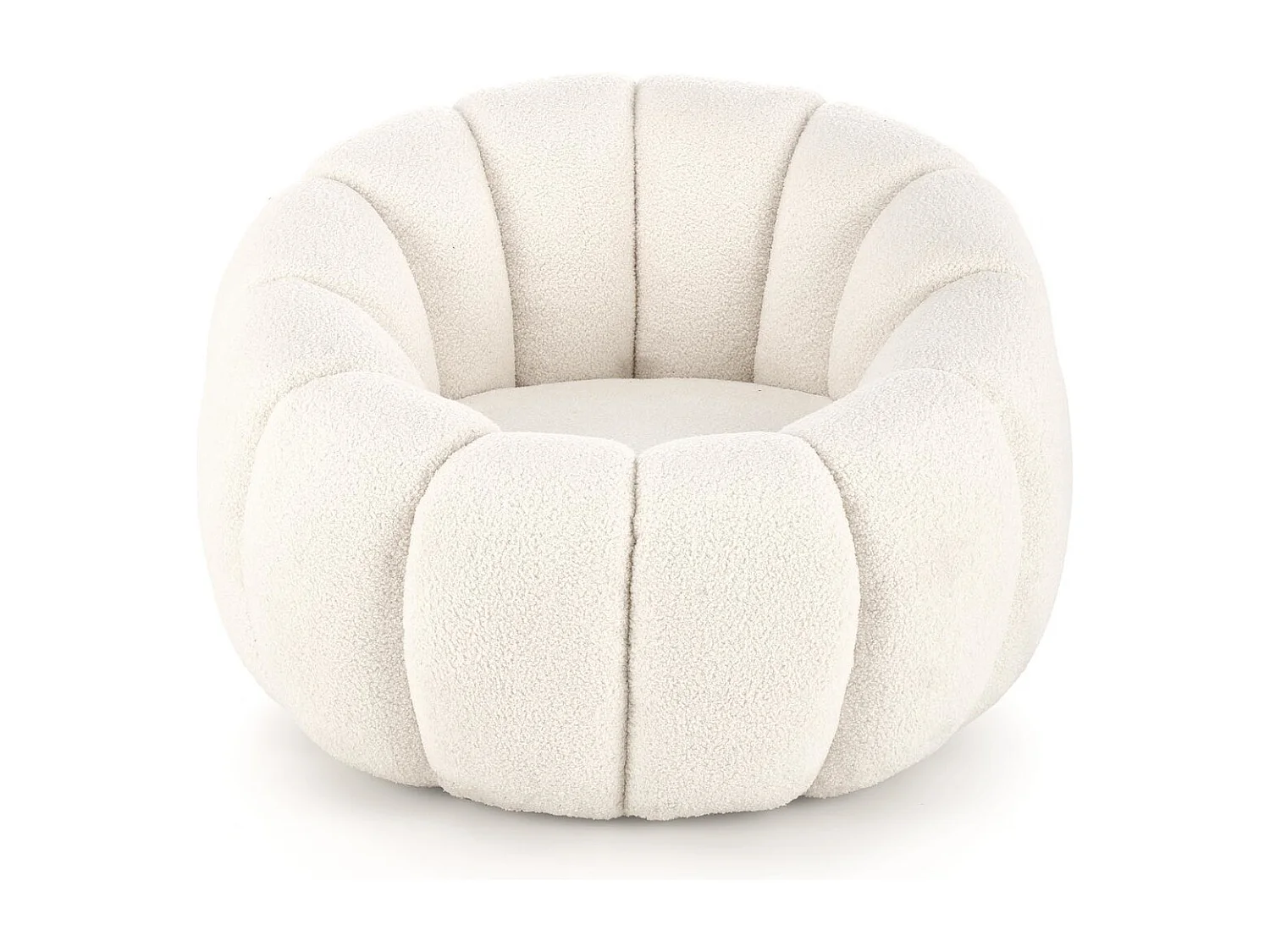 Fauteuil Gaspar / revêtement en tissu-Bouclé / beige