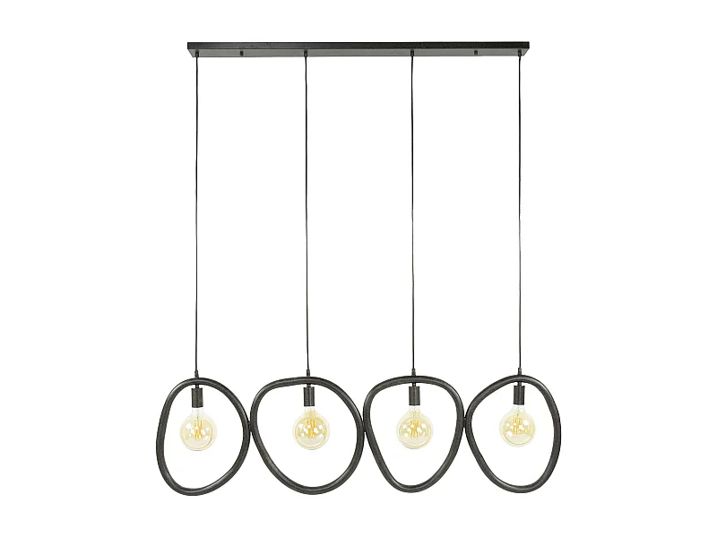 Suspension de cuisine noire – 4 galets en métal TRIBECA