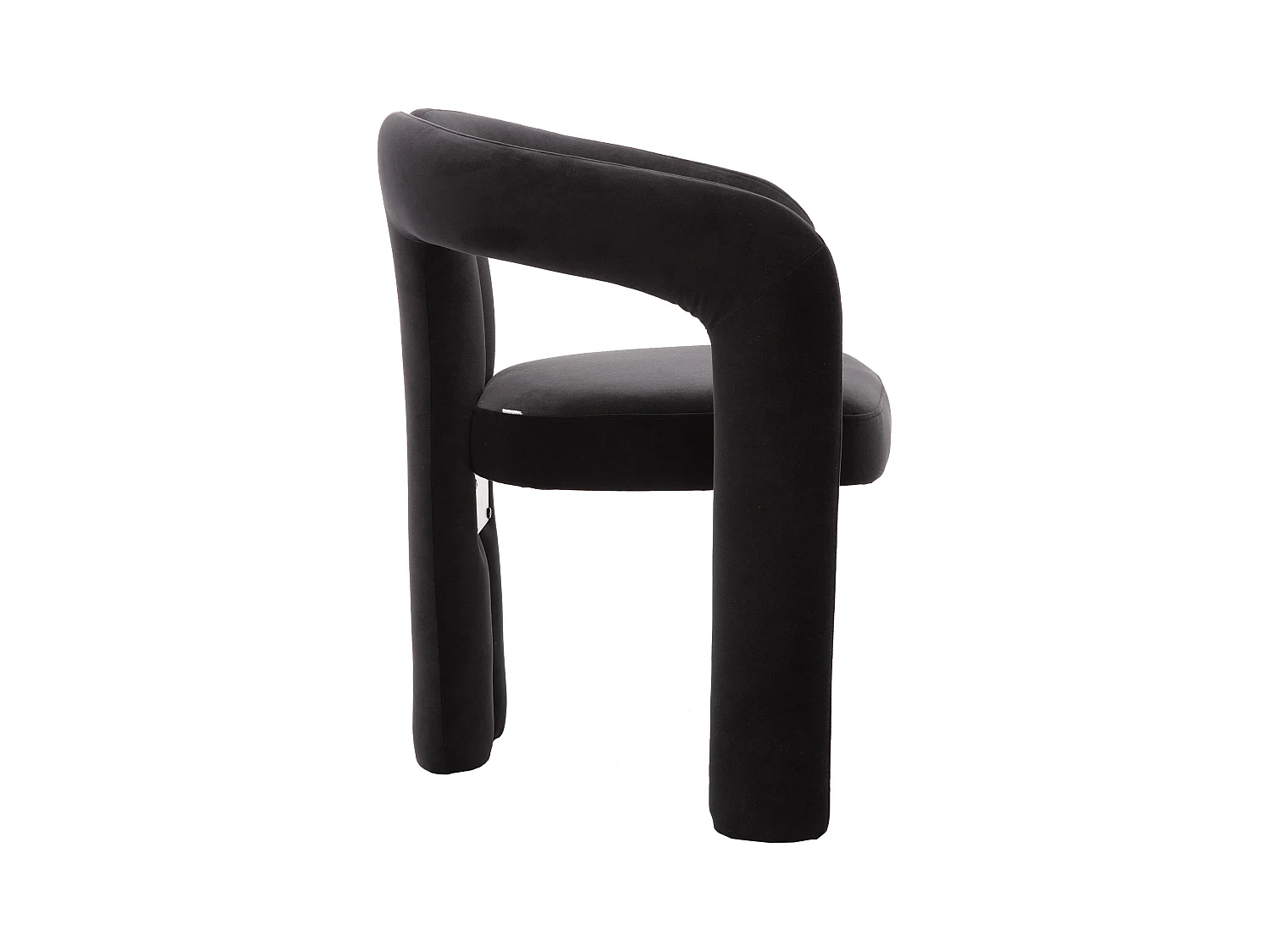 Set di 2 sedie da pranzo - velluto nero - con braccioli - per camera da letto e soggiorno