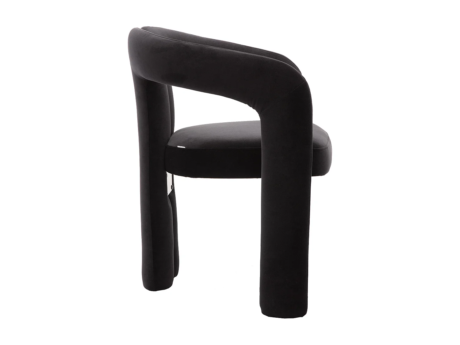 Lot de 2 chaises de salle à manger - velours noir - avec accoudoirs - pour chambre et salon