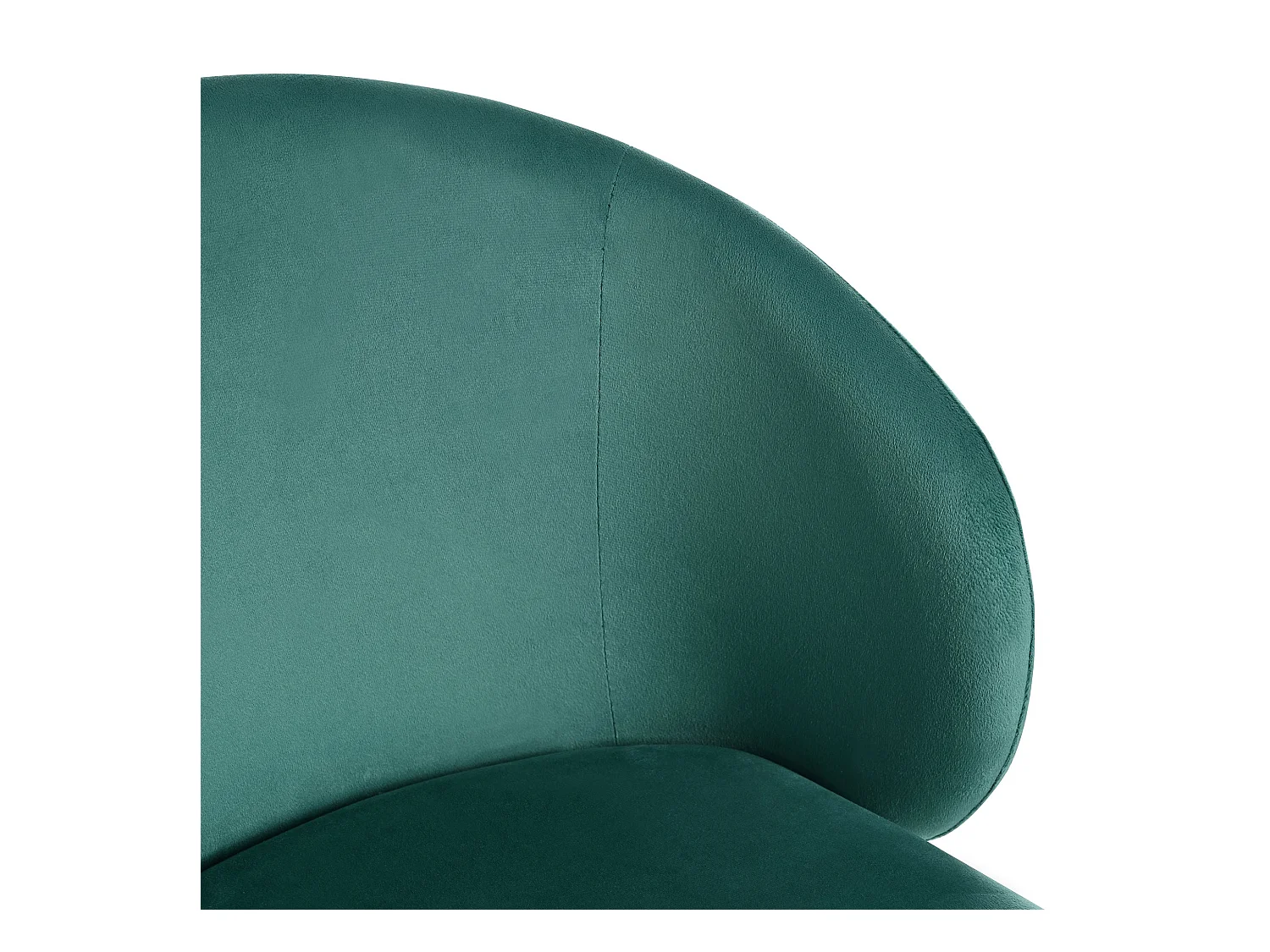 Lot de 2 chaises de salle à manger  - Chaises avec accoudoirs et pieds en métal doré - velours vert