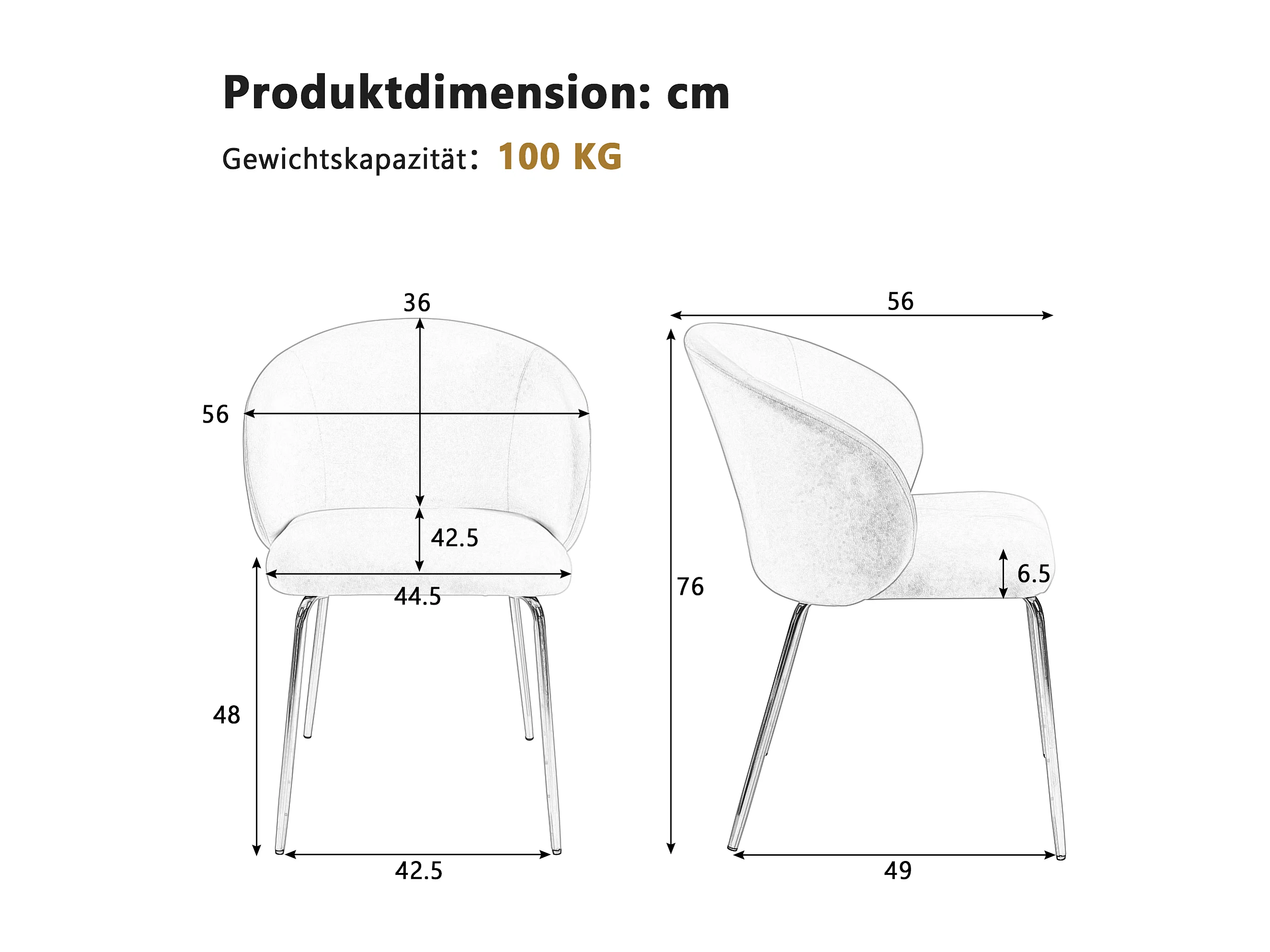 JINPALAY Set van 4 eetkamerstoelen, groene fluwelen keukenstoelen, gestoffeerde stoelen met rugleuning, fauteuil, moderne woonkamerstoel, gouden poten (4, groen