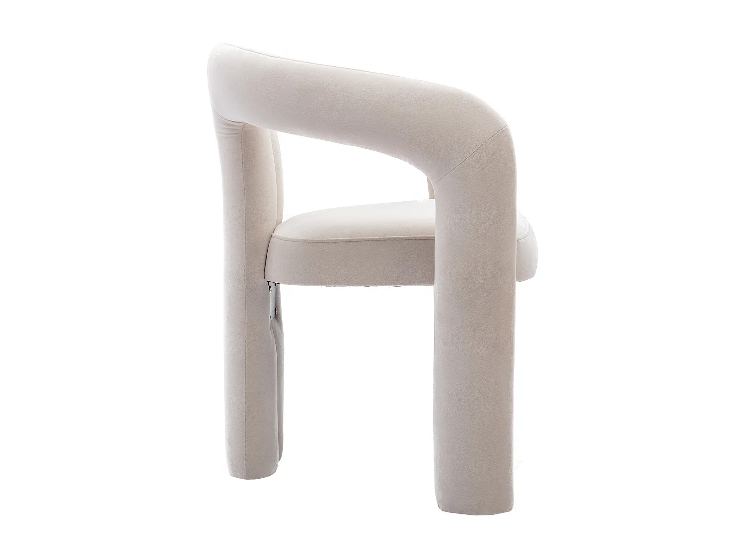 Juego de 2 sillas de comedor - terciopelo beige - con reposabrazos - para dormitorio y salón