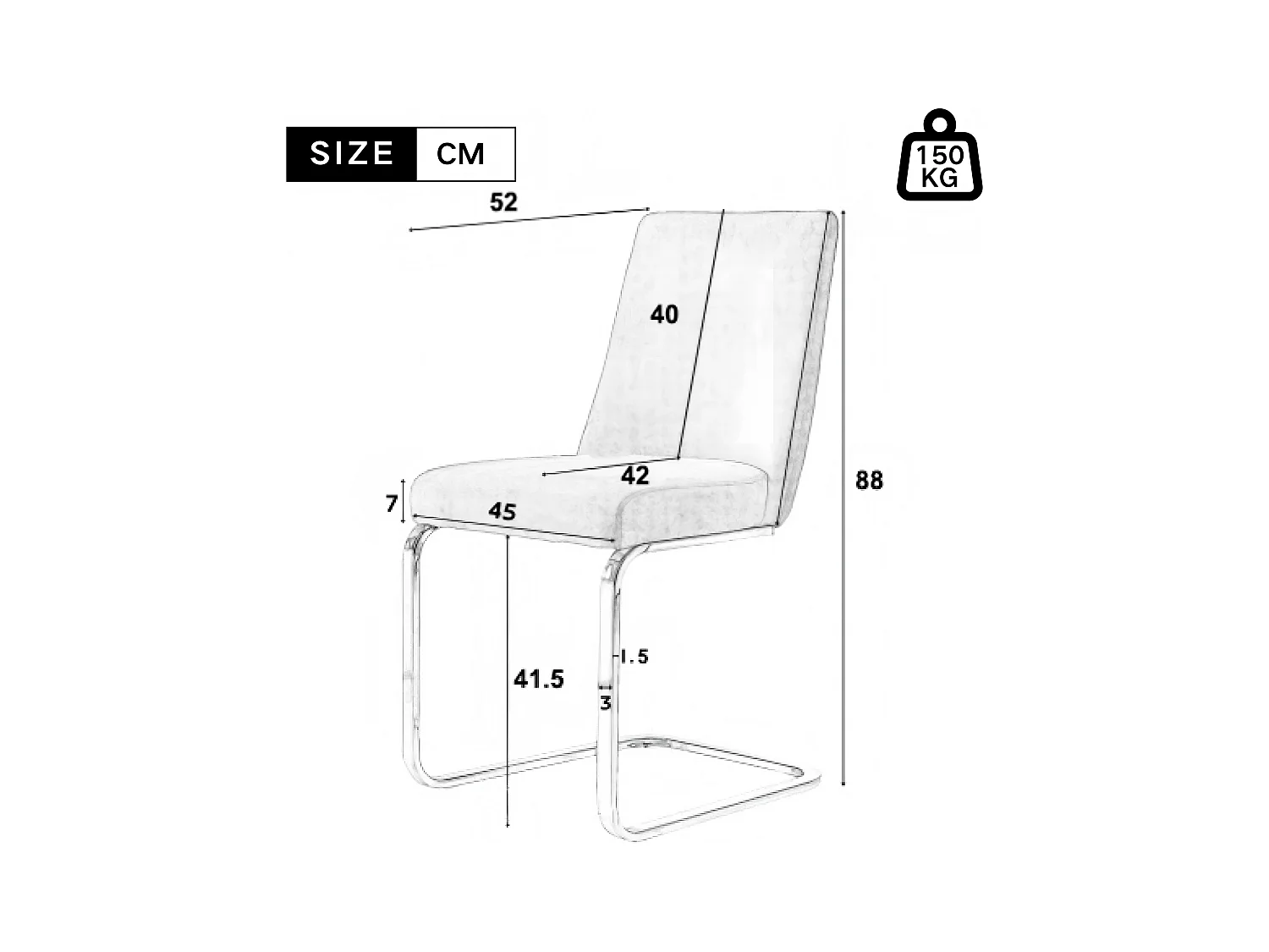 Juego de 4 sillas de comedor - terciopelo gris - con respaldo acolchado y patas de metal plateado