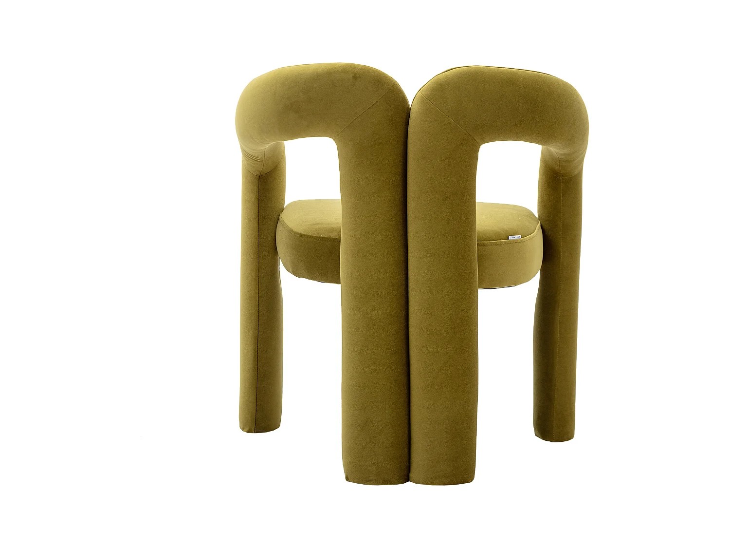 Lot de 2 chaises de salle à manger - velours olive - avec accoudoirs - pour chambre et salon