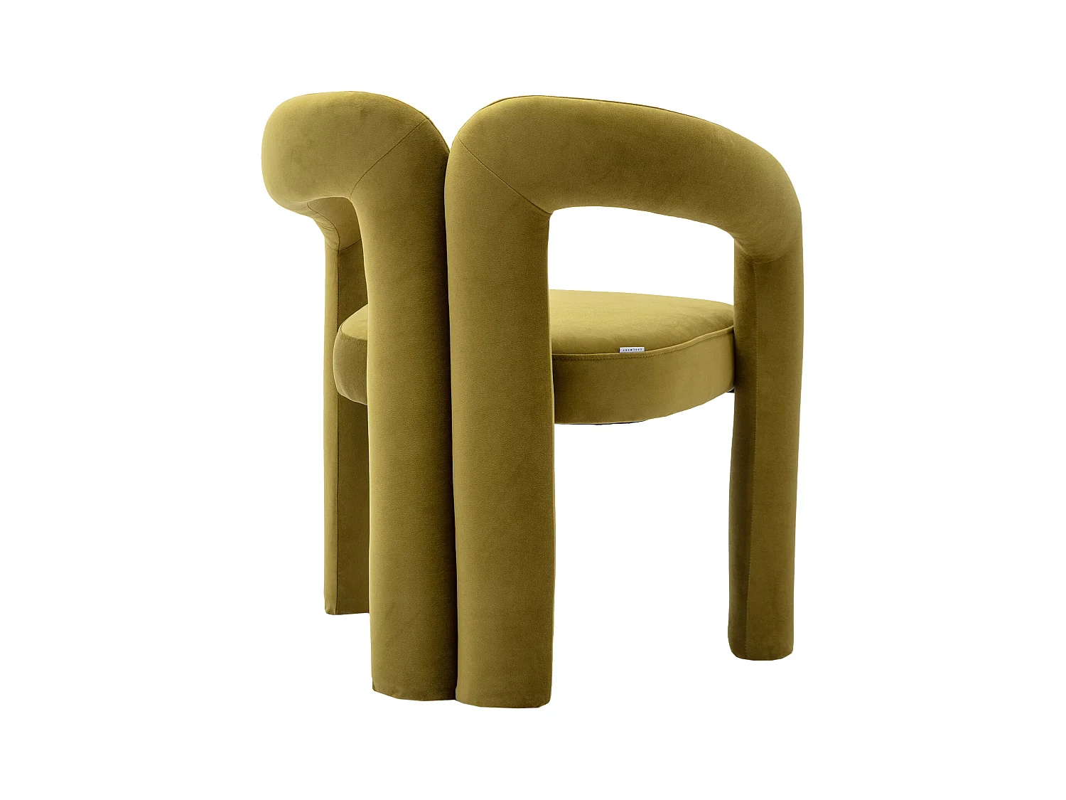 Lot de 2 chaises de salle à manger - velours olive - avec accoudoirs - pour chambre et salon