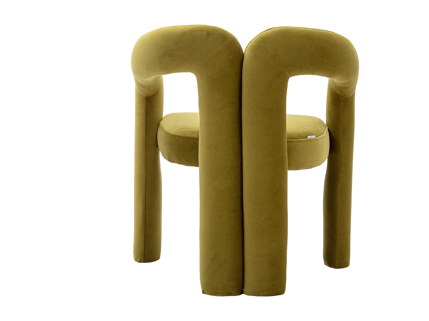Lot de 2 chaises de salle à manger - velours olive - avec accoudoirs - pour chambre et salon