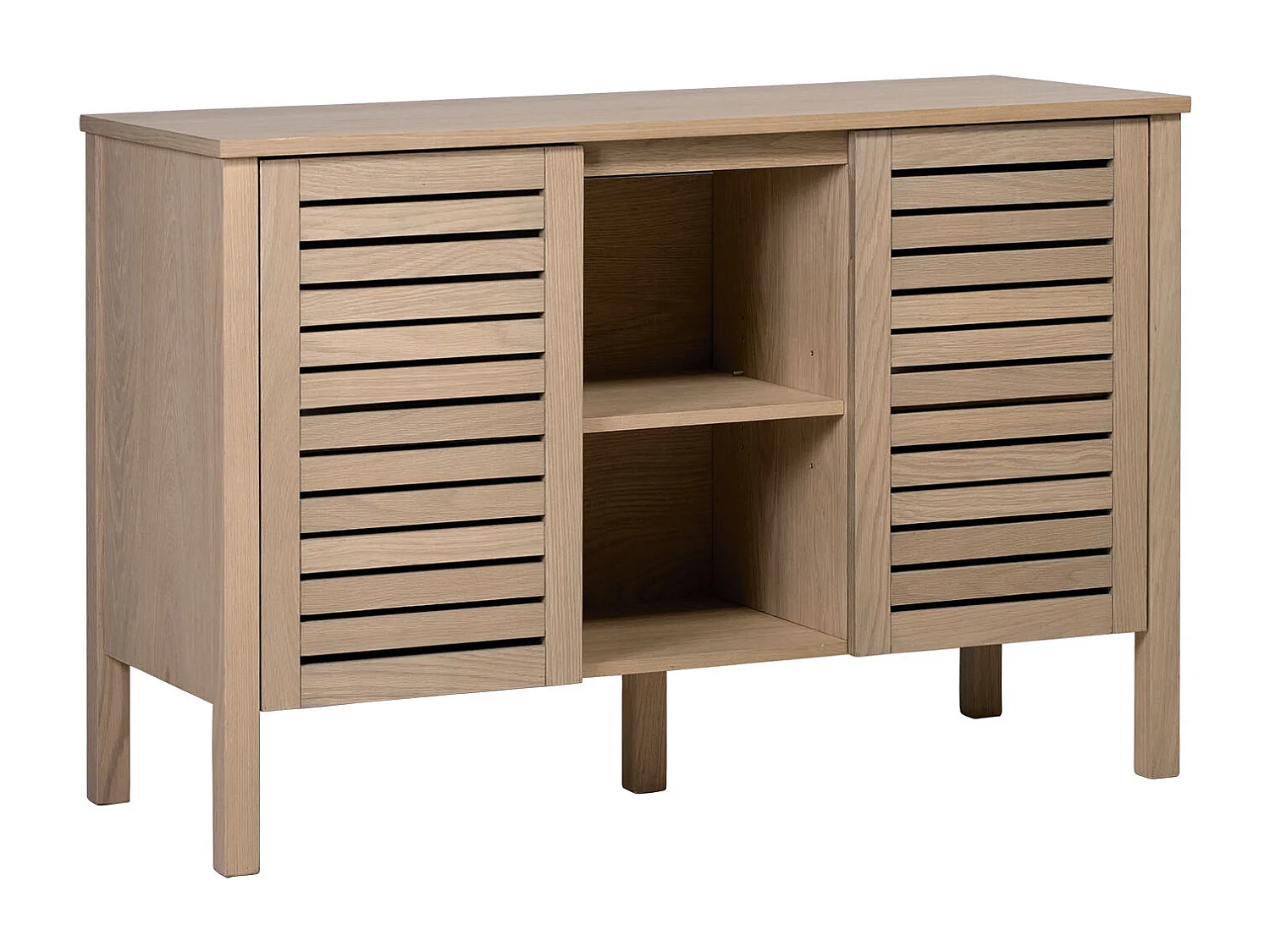 Mueble de lavabo doble TALIX de 120 cm con patas de roble natural