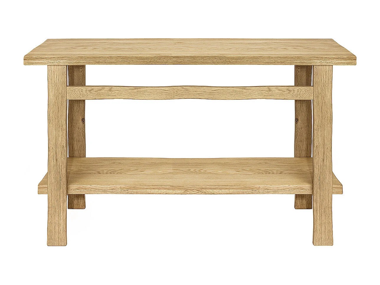 OFICIO Waschbeckenschrank L.140 x H.78 x T.50 cm aus gealterter massiver Eiche