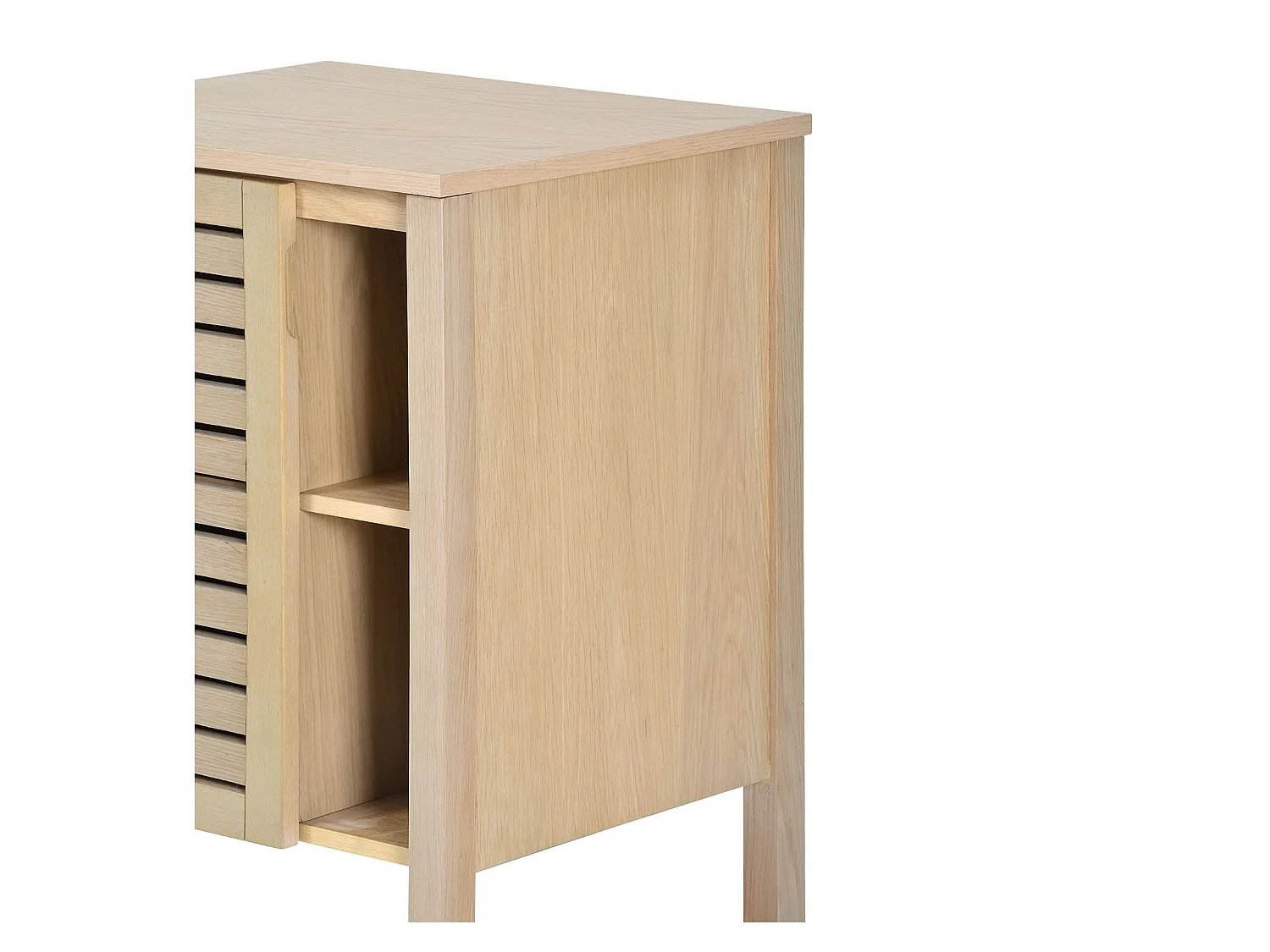 Meuble simple vasque sur pieds en chêne naturel 60 cm TALIX