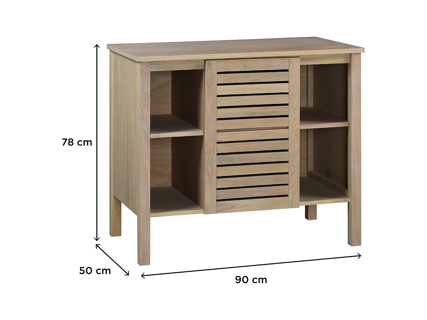 Basque lage kast L.90 x H.78 x D.50 cm Azzura eiken fineer