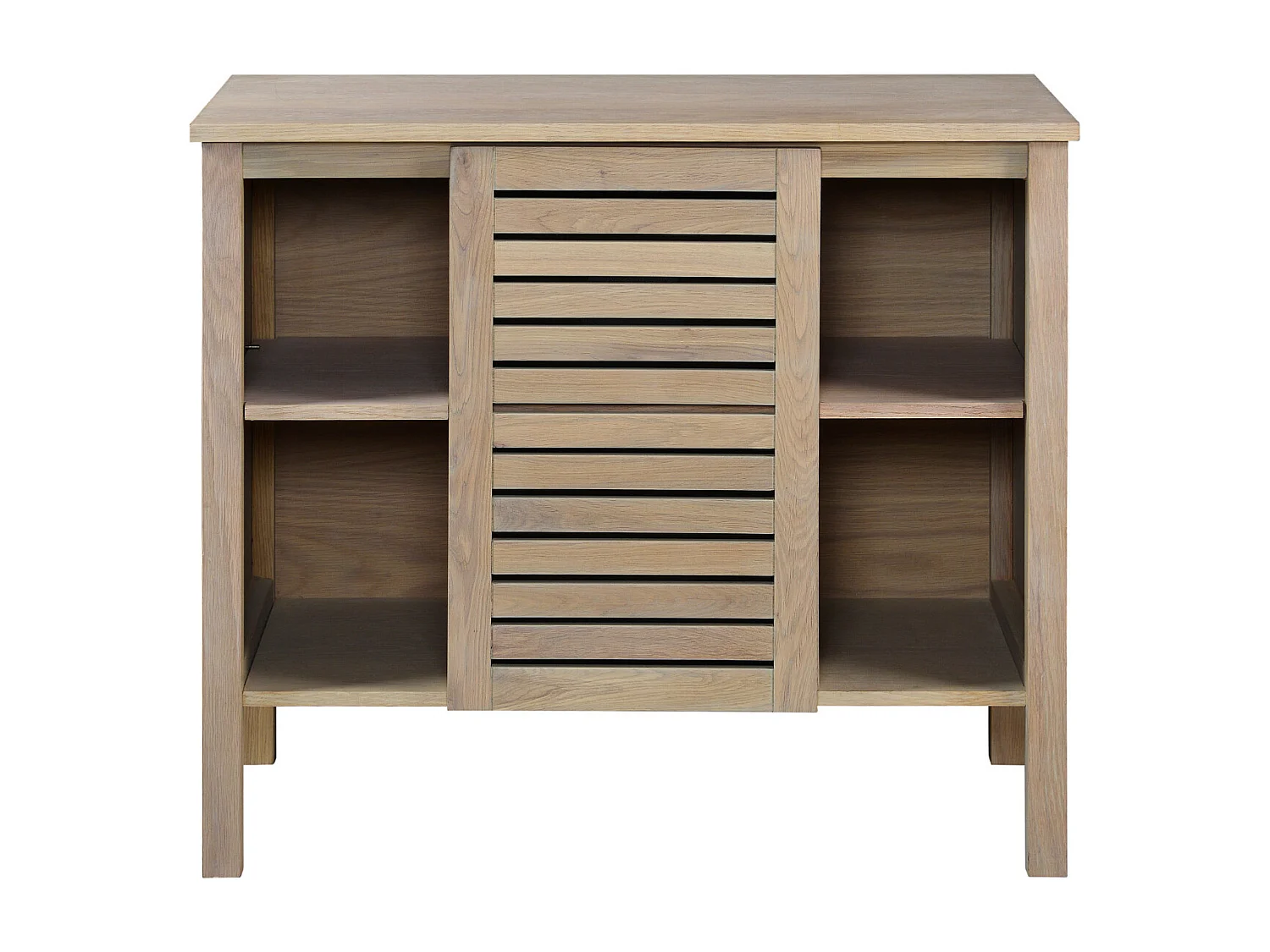 TALIX 90 cm Waschtischunterschrank aus Eiche Natur mit Einzelwaschbecken auf Beinen