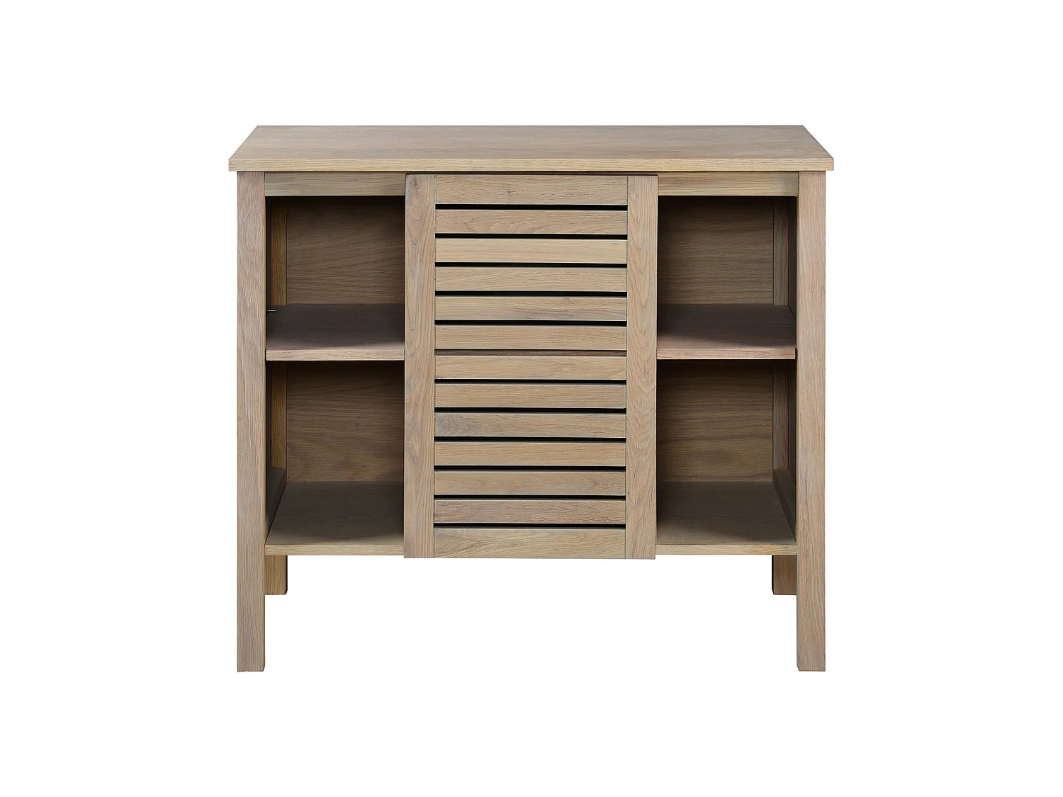 Meuble simple vasque sur pieds en chêne naturel 90 cm TALIX