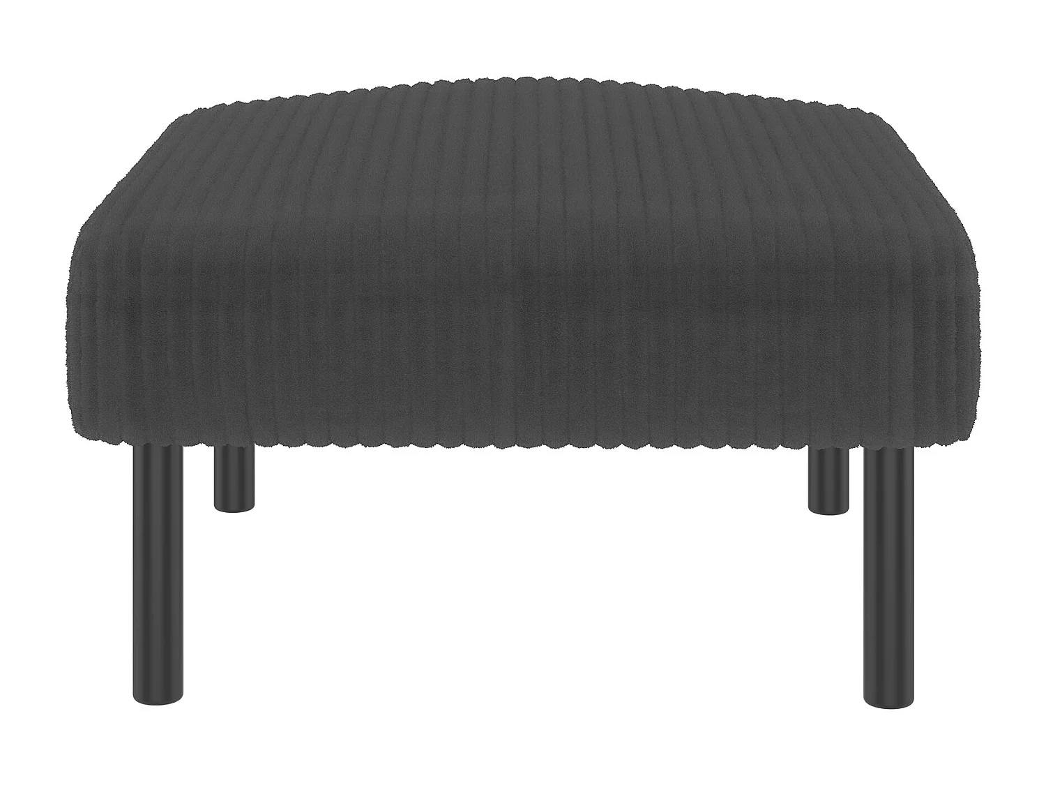 Grau Sofa-Set – 2-Sitzer-Sofa und 1-Sitzer-Sofa – mit fußhocker und seitentaschen – cord