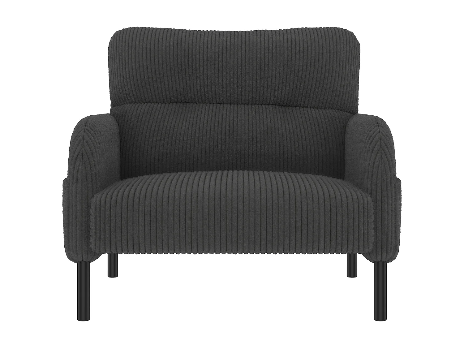 Grau Sofa-Set – 2-Sitzer-Sofa und 1-Sitzer-Sofa – mit fußhocker und seitentaschen – cord