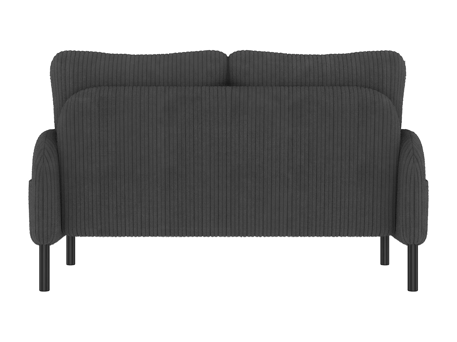 Grau Sofa-Set – 2-Sitzer-Sofa und 1-Sitzer-Sofa – mit fußhocker und seitentaschen – cord