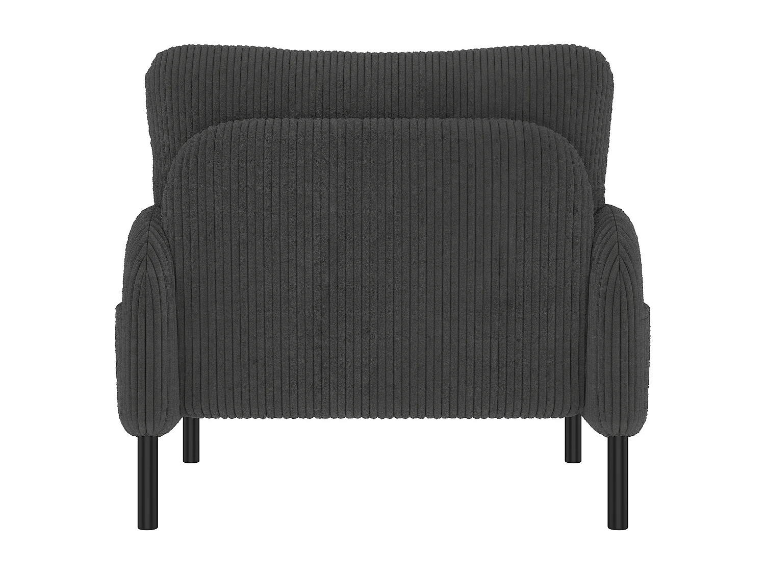 Grau Sofa-Set – 2-Sitzer-Sofa und 1-Sitzer-Sofa – mit fußhocker und seitentaschen – cord