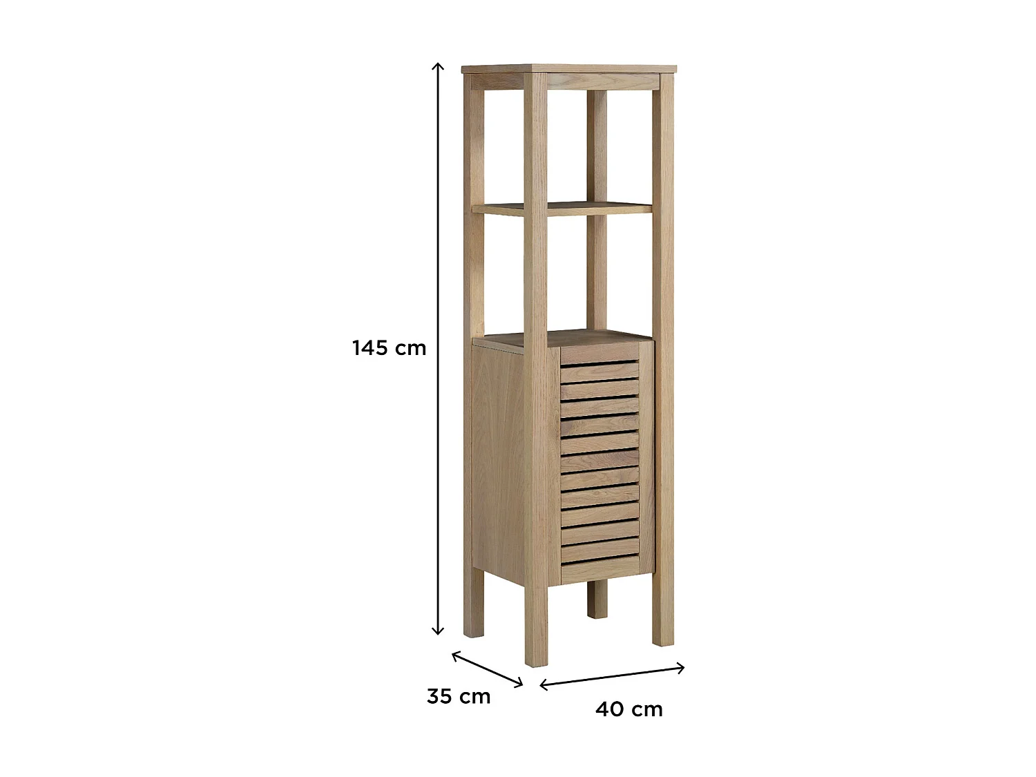 Columna de baño L.40 x H.145 x P.35 cm chapa roble Azzura