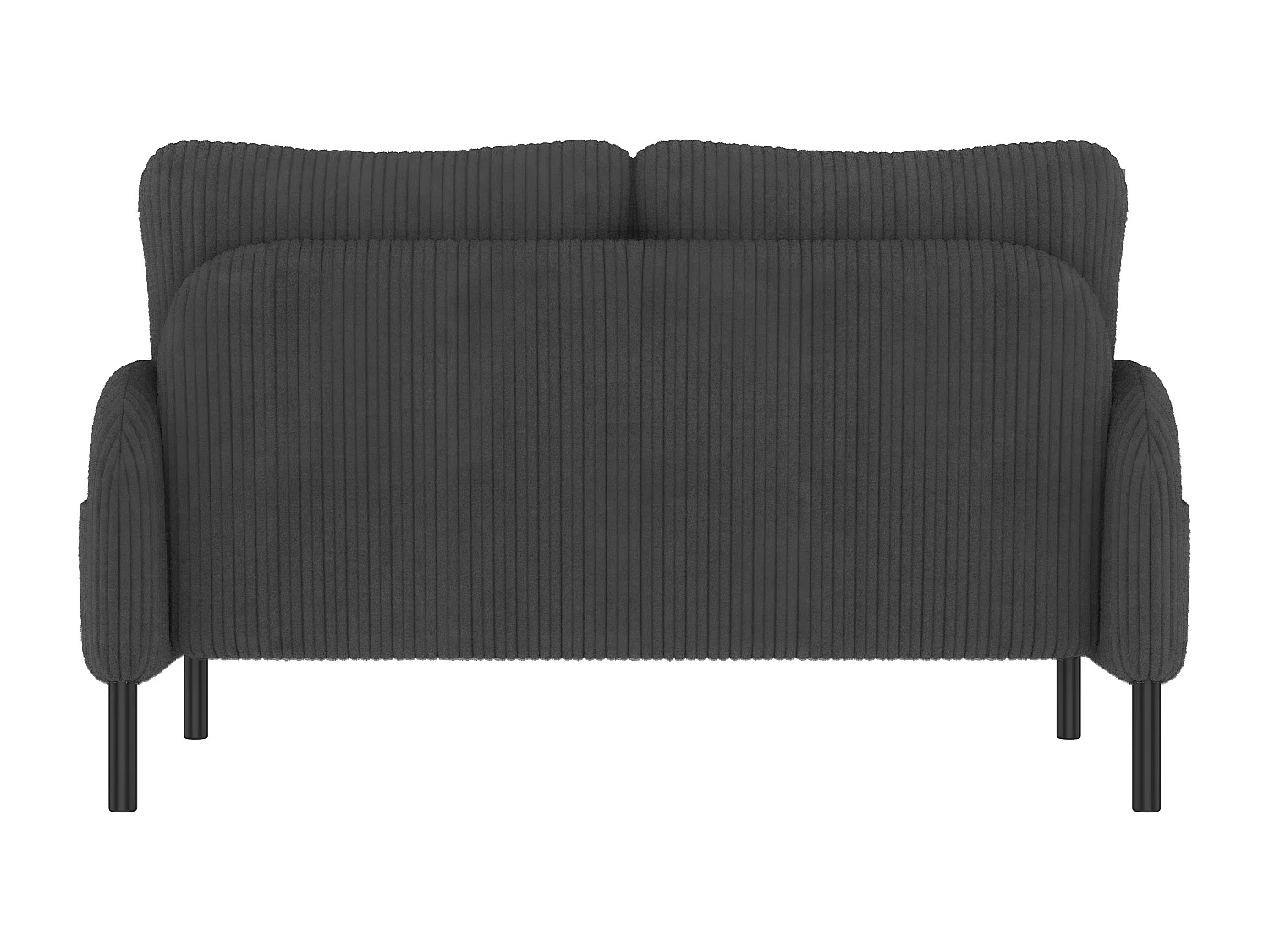 Szara sofa prosta - Fotel z oparciem i kieszeniami bocznymi - sztruks - do biur i salonów