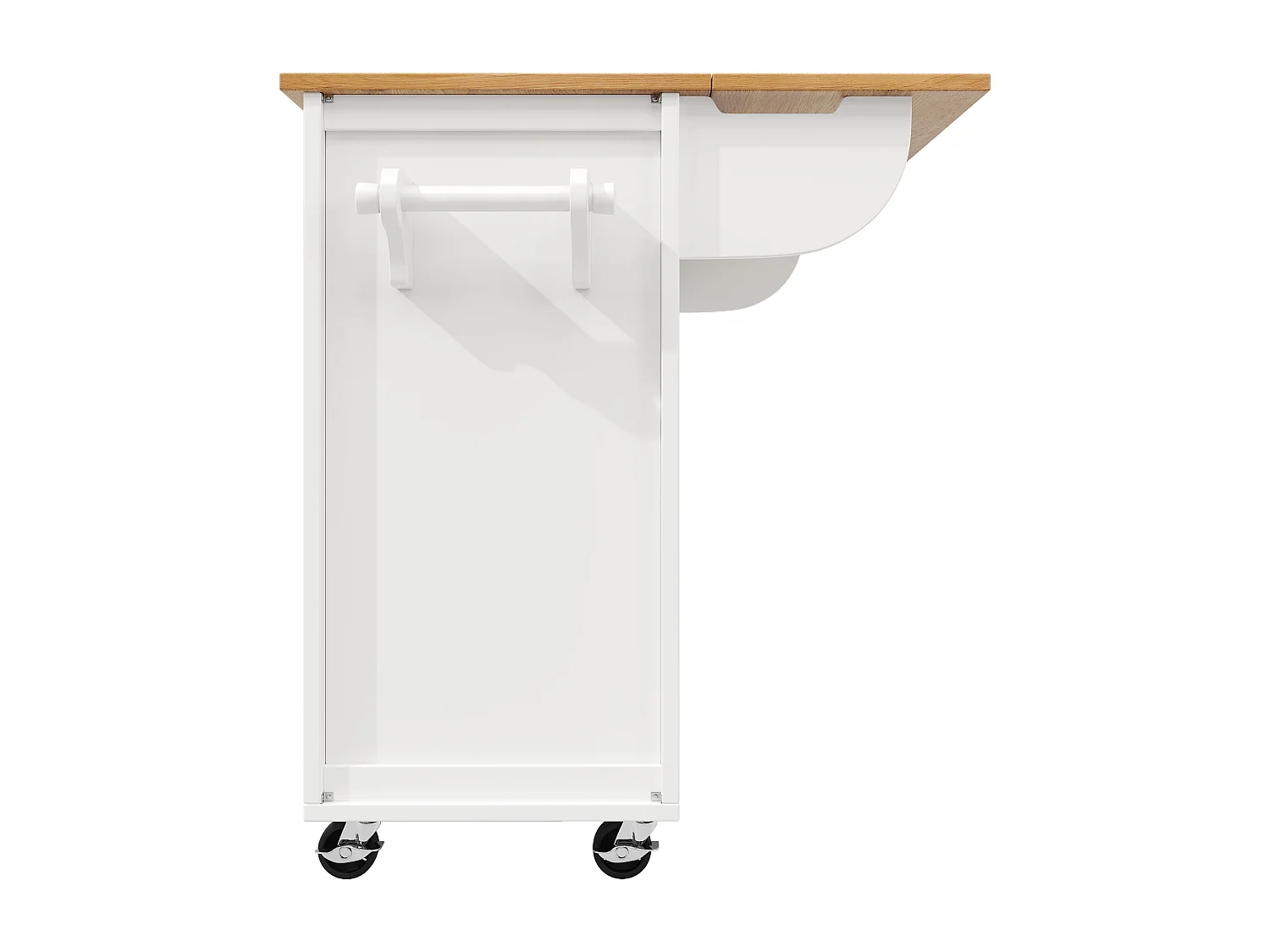 Desserte blanc - Desserte avec 2 tiroirs et 2 portes - étagère à épices et casier à vin - pour salle à manger