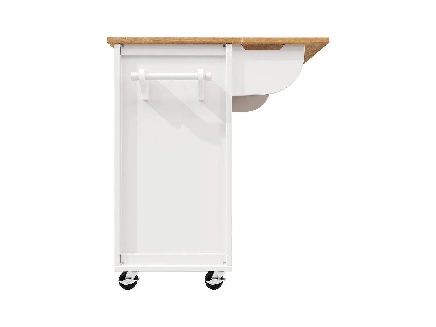 Weißer Servierwagen – Servierwagen mit 4 Schubladen und 2 Türen – ausziehbares tablett und gewürzregal – für esszimmer und küche