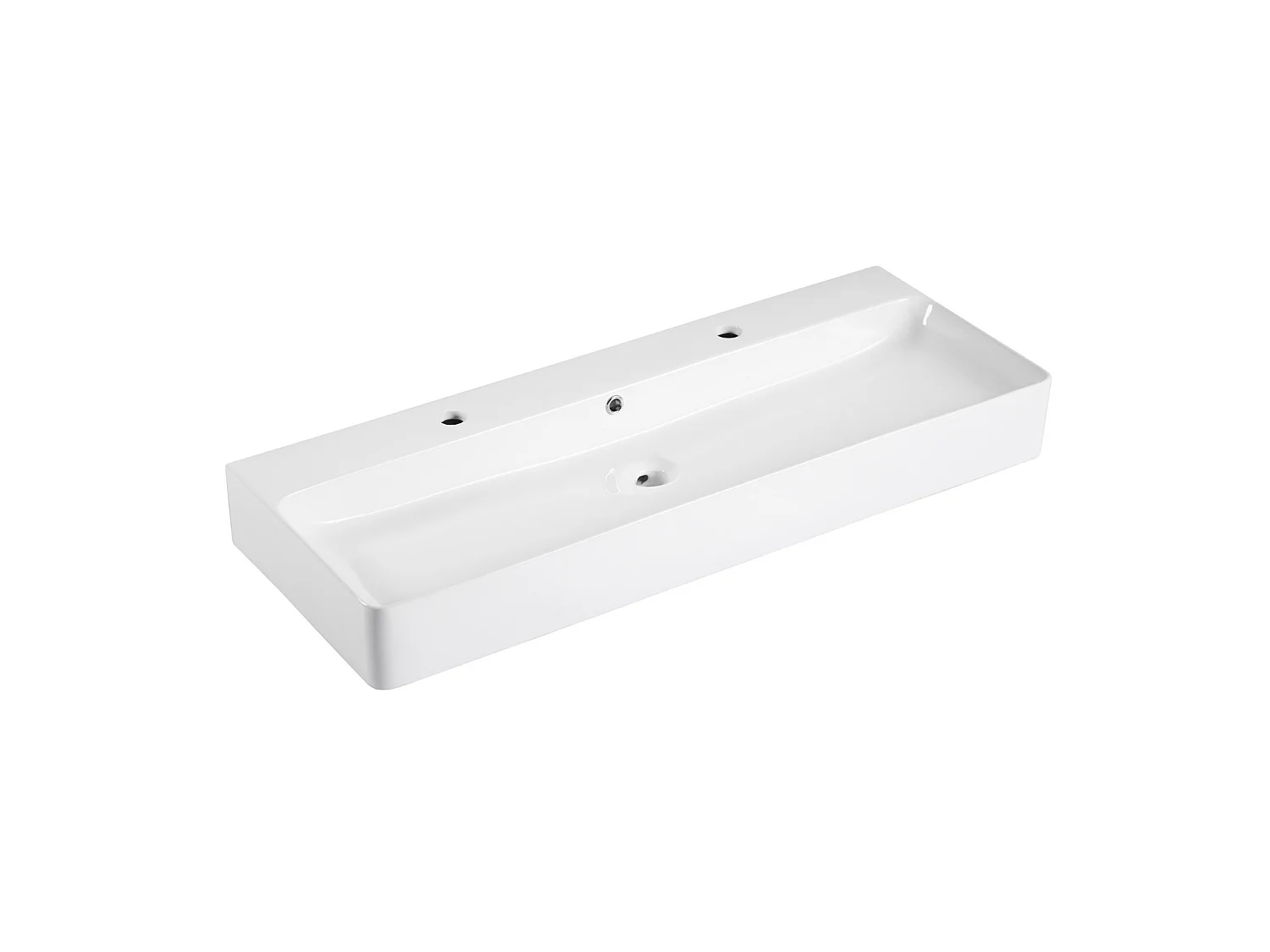 Lavabo rettangolare sospeso in ceramica SALINA, 110x42cm