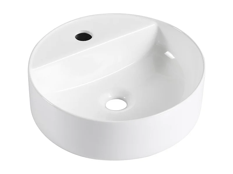 Aufsatzwaschbecken L.37 x H.12 x T.37 cm weiß KALI