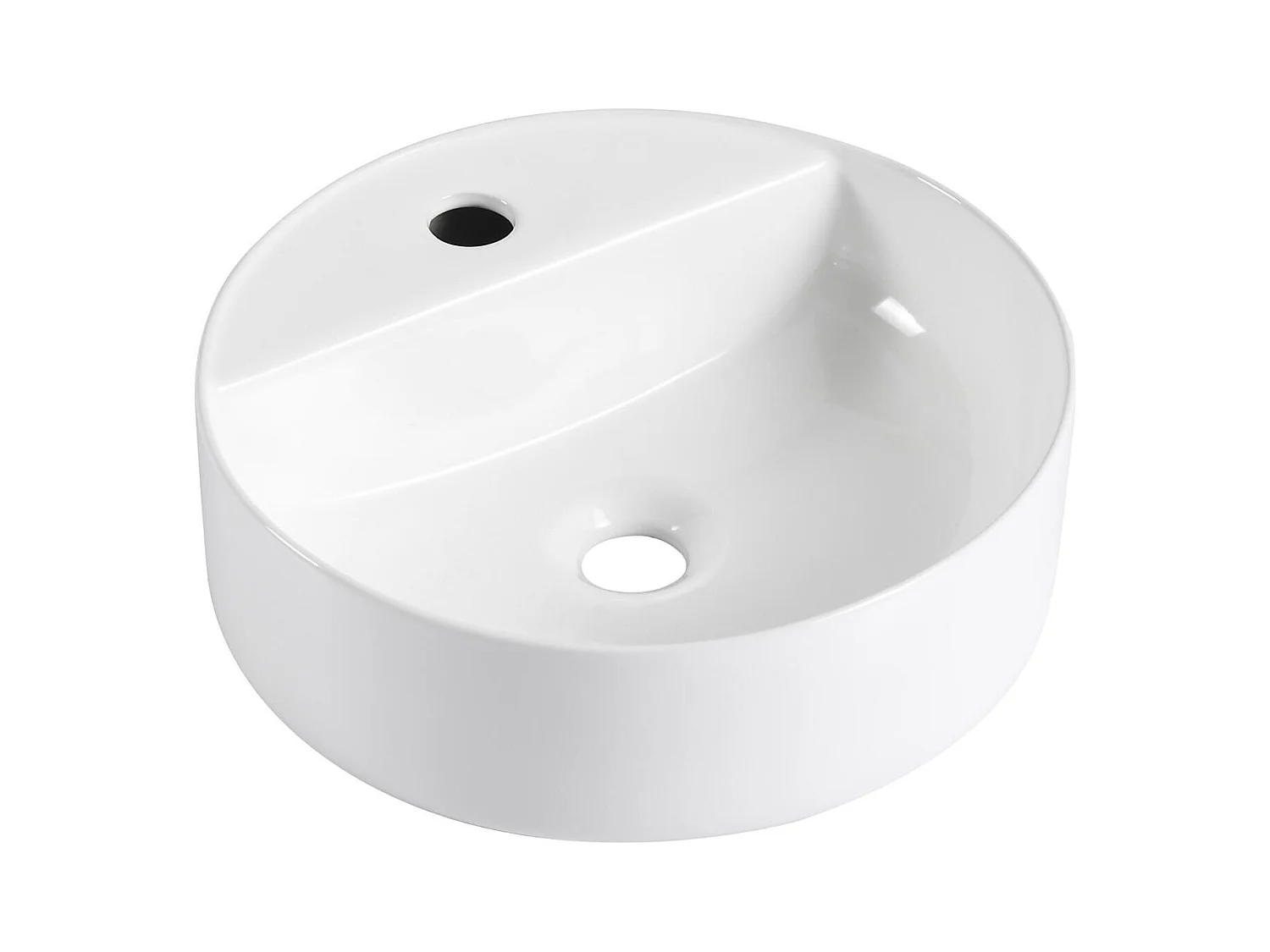 Aufsatzwaschbecken L.37 x H.12 x T.37 cm weiß KALI