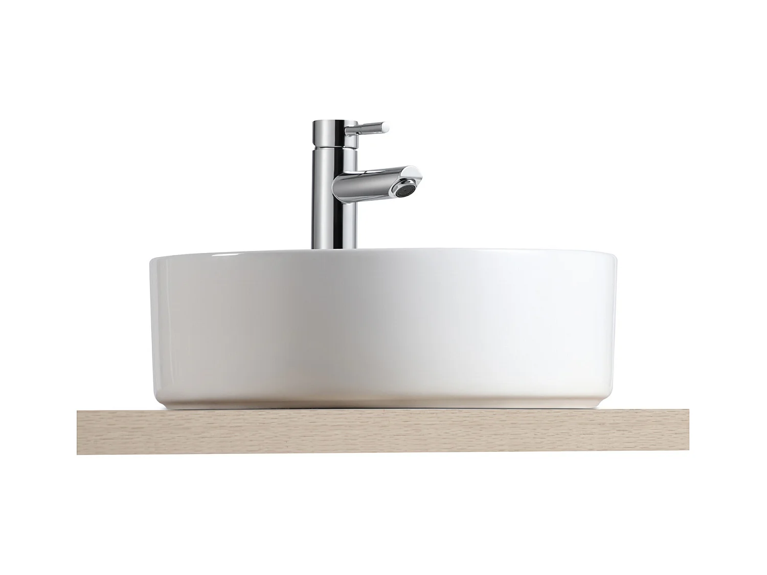 Aufsatzwaschbecken L.37 x H.12 x T.37 cm weiß KALI