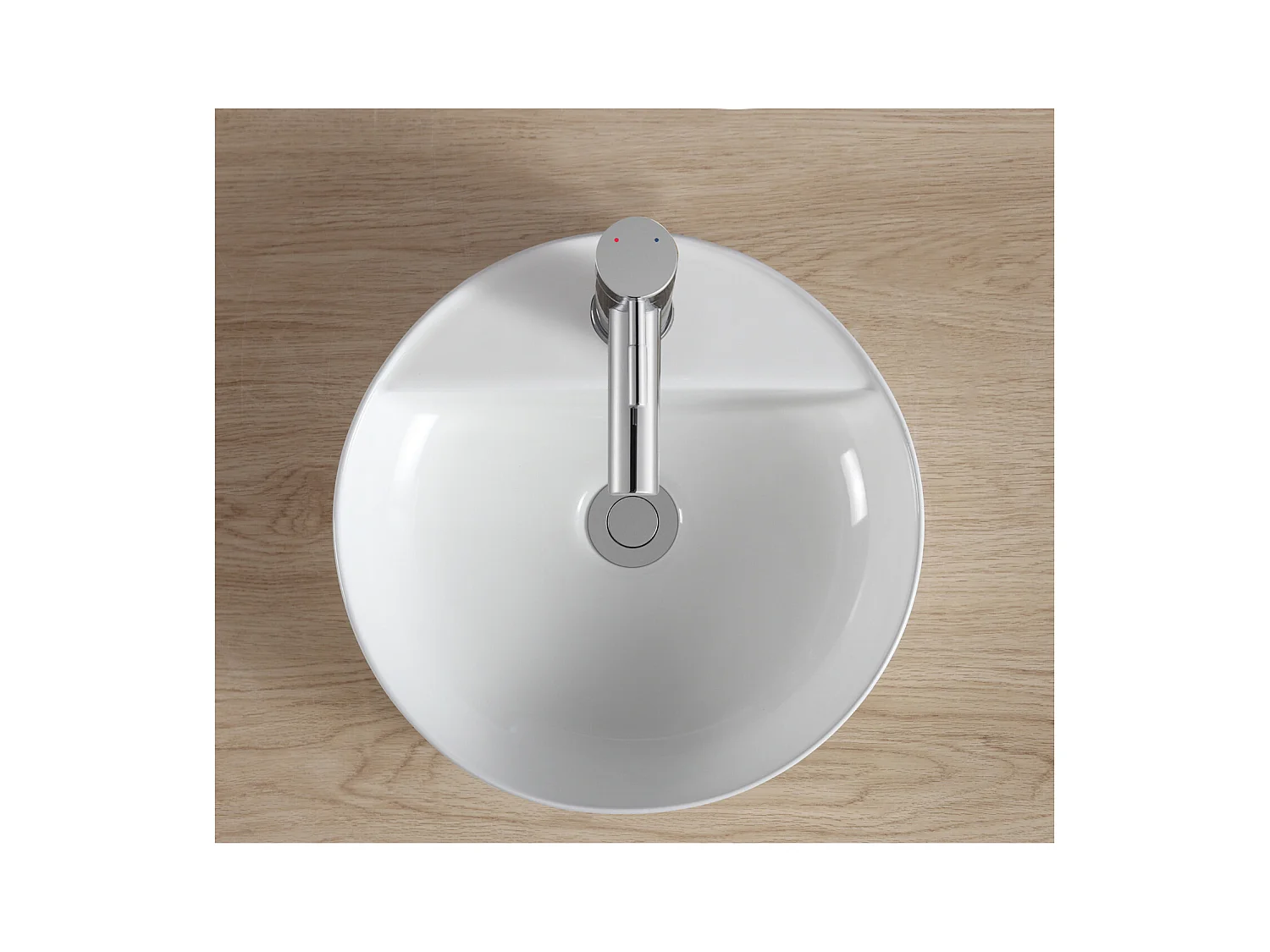 Aufsatzwaschbecken L.37 x H.12 x T.37 cm weiß KALI