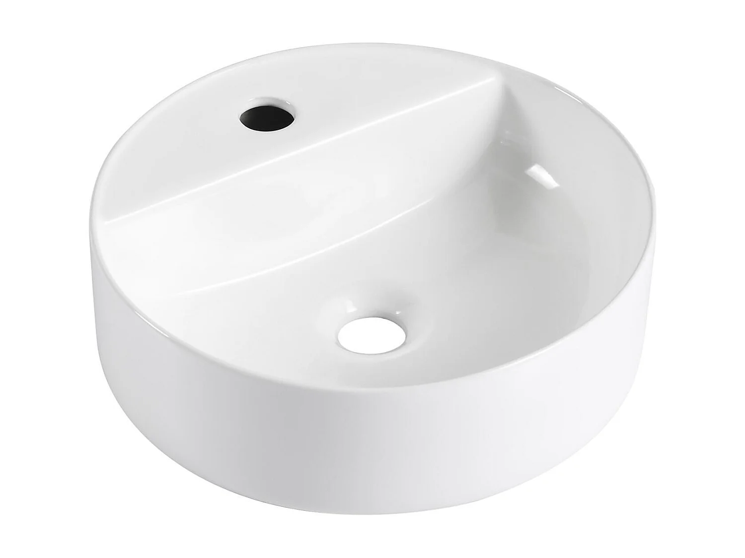 Aufsatzwaschbecken L.37 x H.12 x T.37 cm weiß KALI