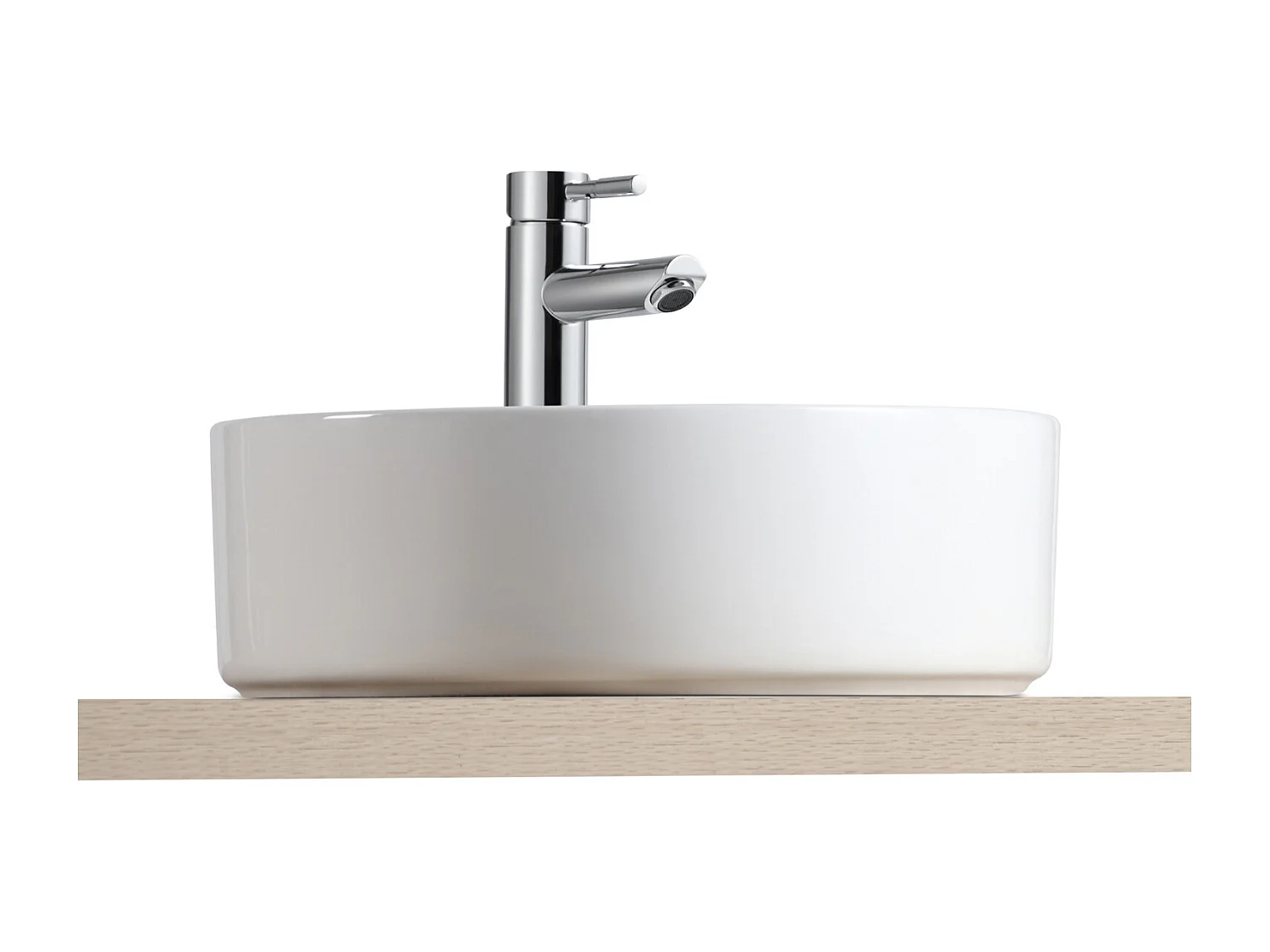 Aufsatzwaschbecken L.37 x H.12 x T.37 cm weiß KALI