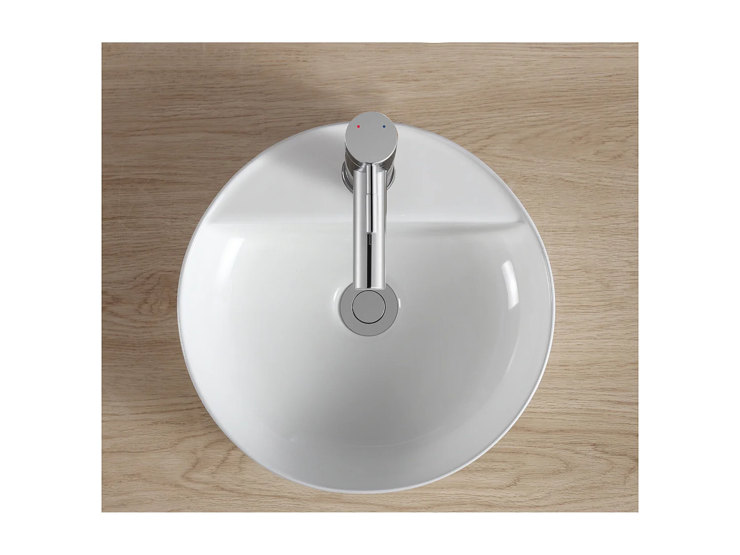 Aufsatzwaschbecken L.37 x H.12 x T.37 cm weiß KALI