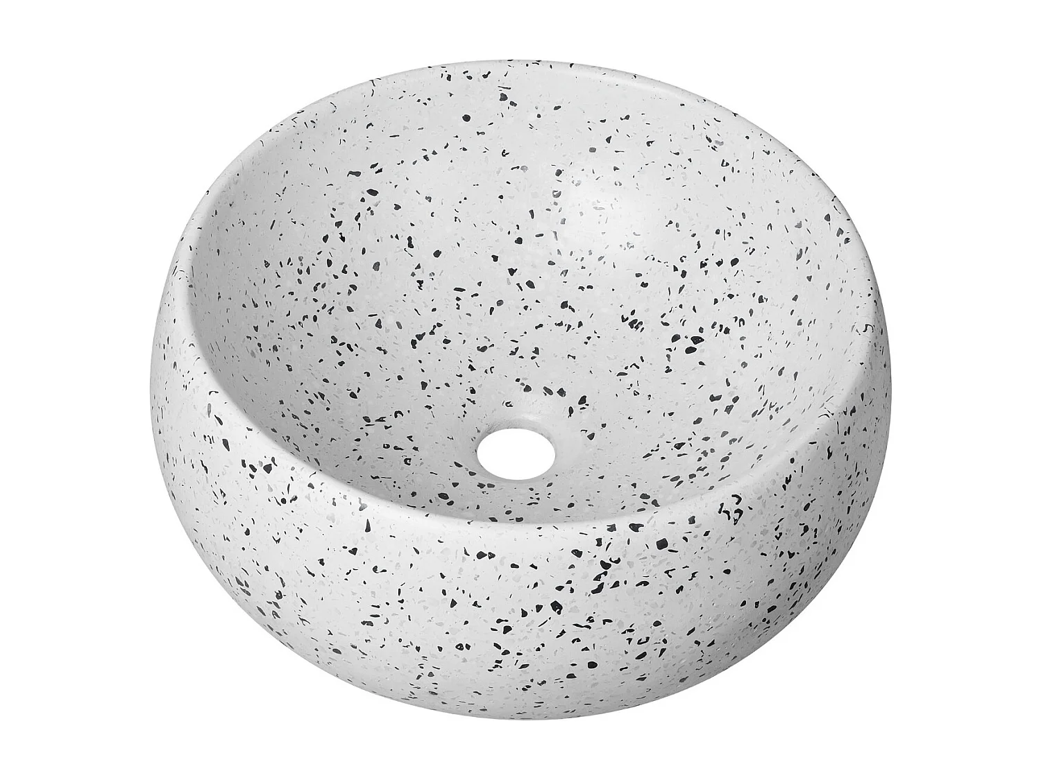 Vasque à poser ZOLI ronde en terrazzo 40cm