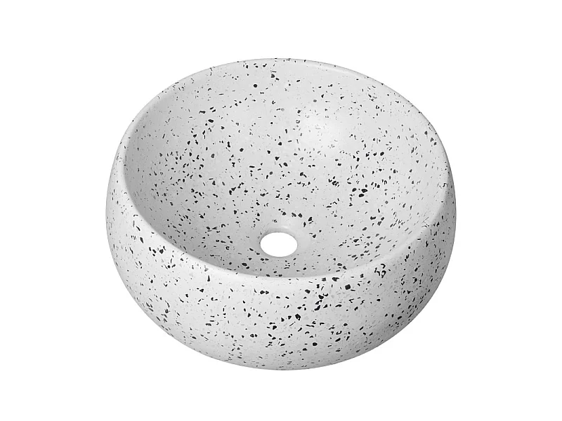 ZOLI 40 cm rundes Terrazzo-Waschbecken für den Aufsatz