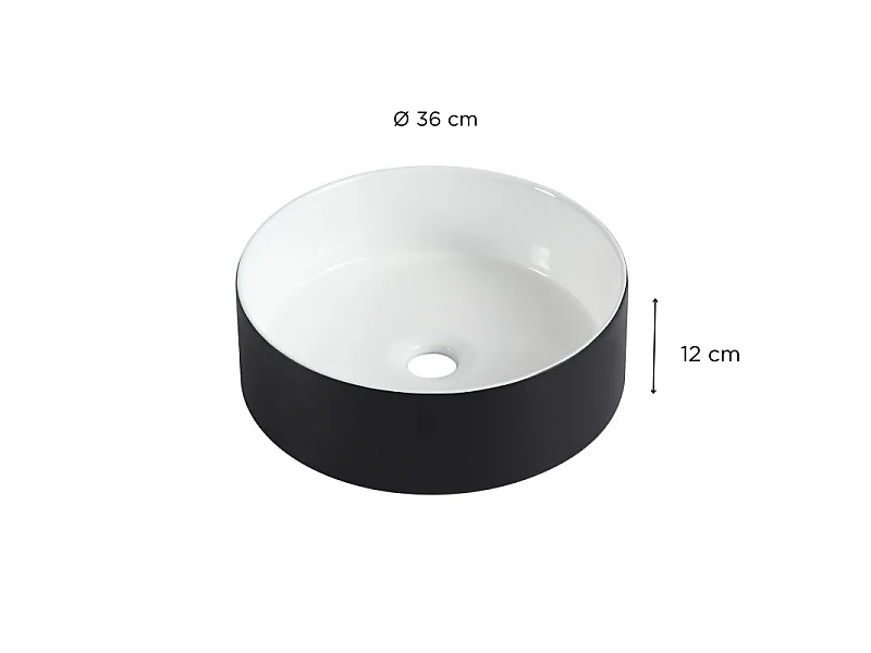 Vasque albi bicolor ronde