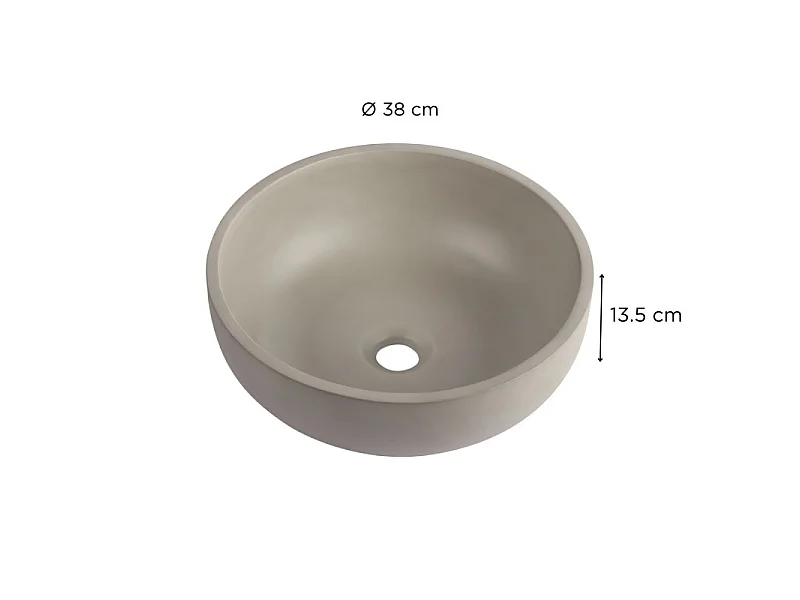 Vasque kult ronde beton gris clair