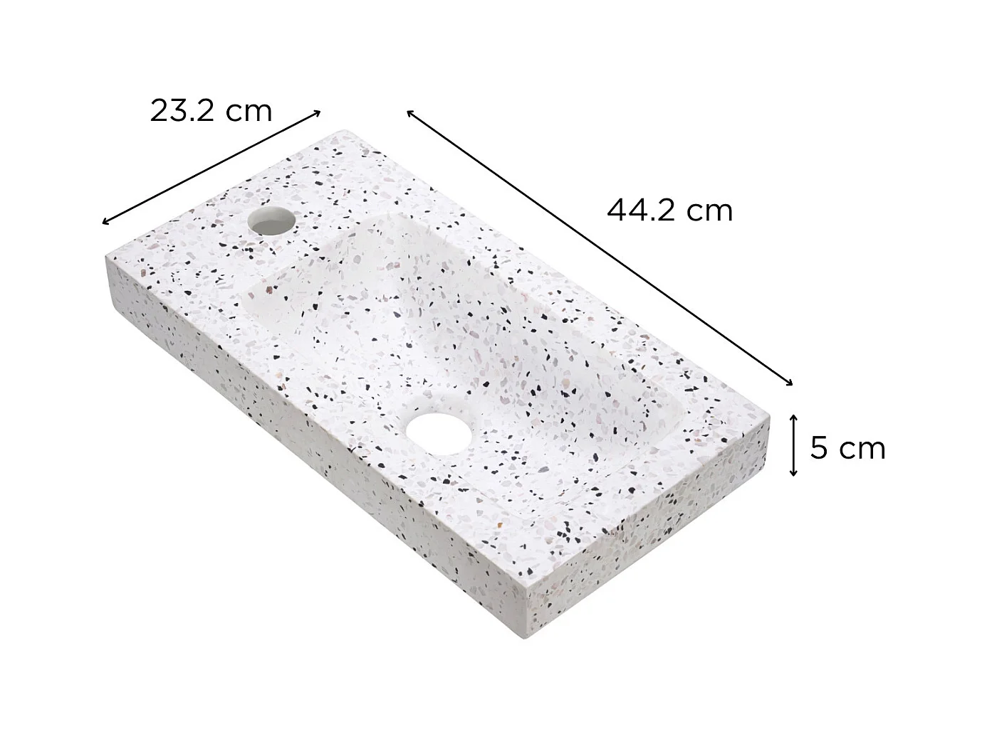 VASQUE LAVE MAINS TERRAZZO L44.2 CM