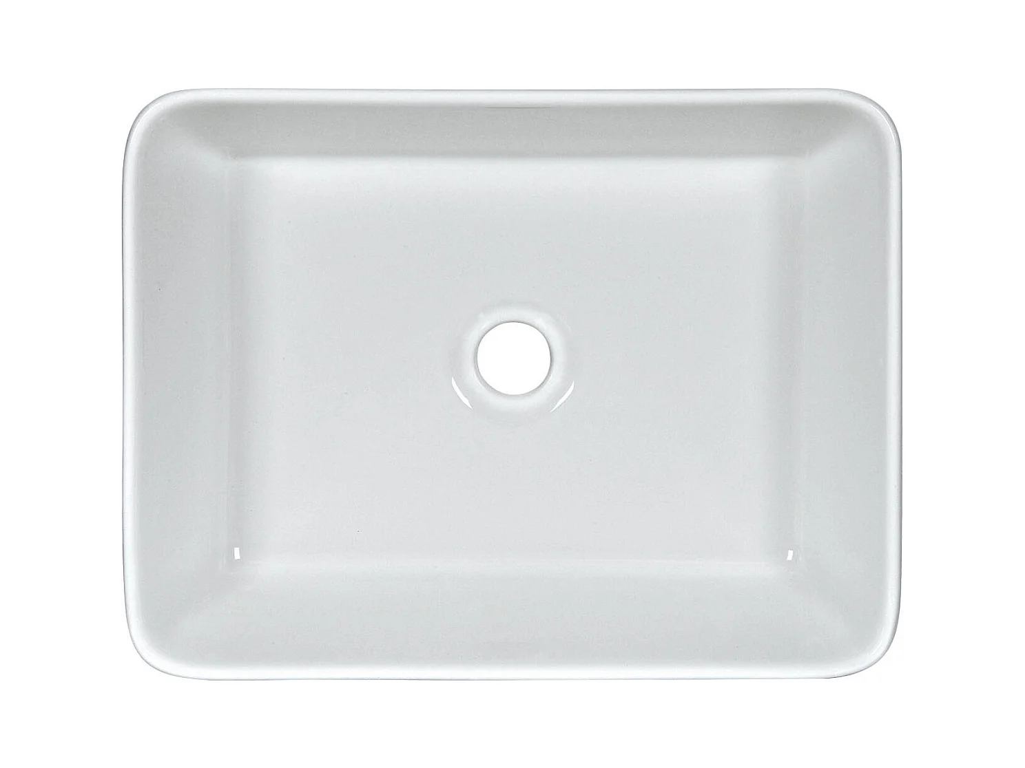 Lavabo appoggio L.48 x P.37 cm ceramica bianca SOLIA