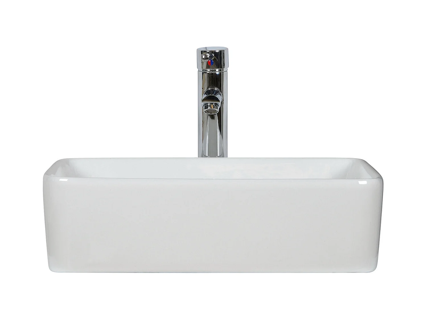 Lavabo appoggio L.48 x P.37 cm ceramica bianca SOLIA