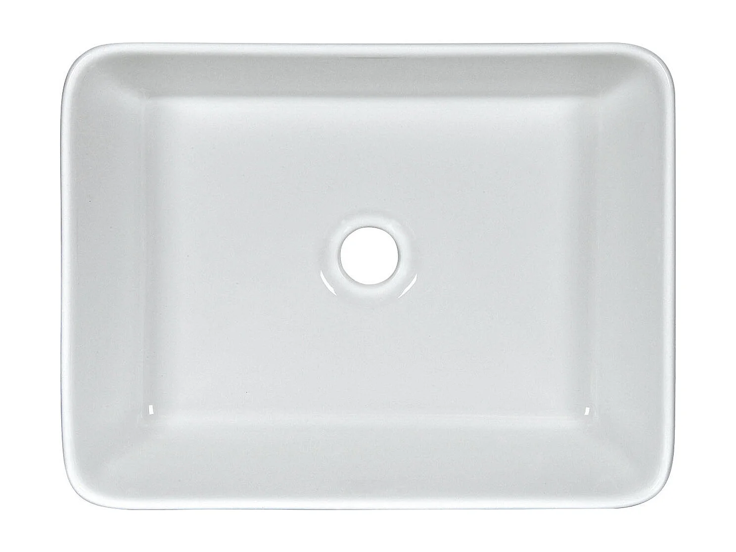 Opzetwastafel L.48 x D.37 cm wit keramiek SOLIA