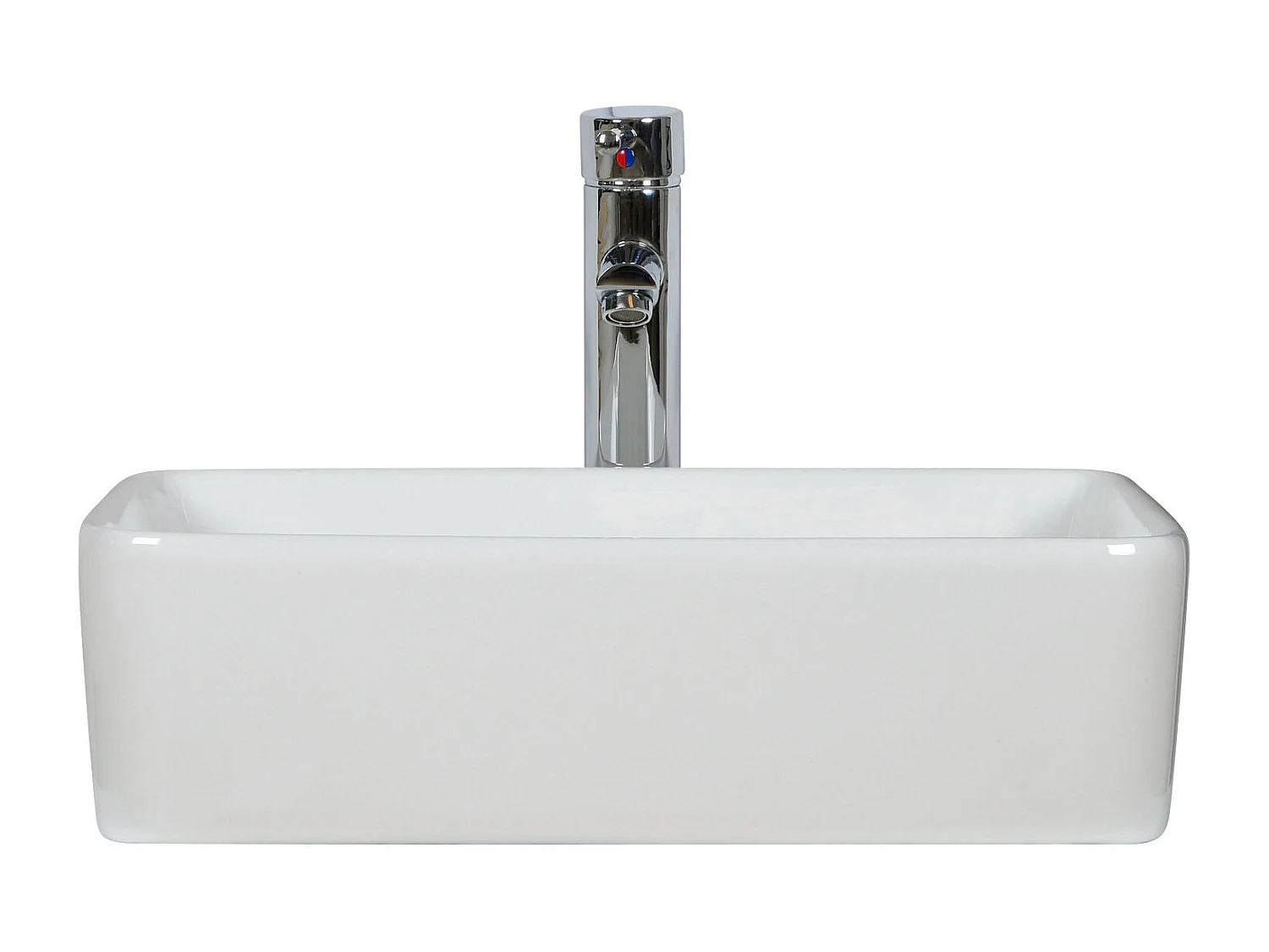 Opzetwastafel L.48 x D.37 cm wit keramiek SOLIA