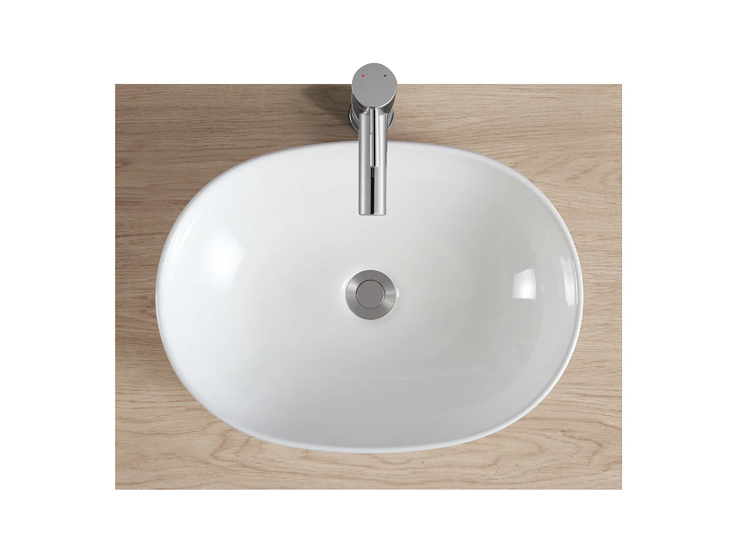 VASQUE PORTO OVALE SANS PLAGE DE ROBINETTERIE