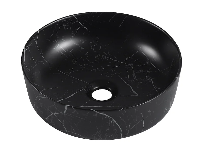VASQUE LOU RONDE IMITATION MARBRE NOIR