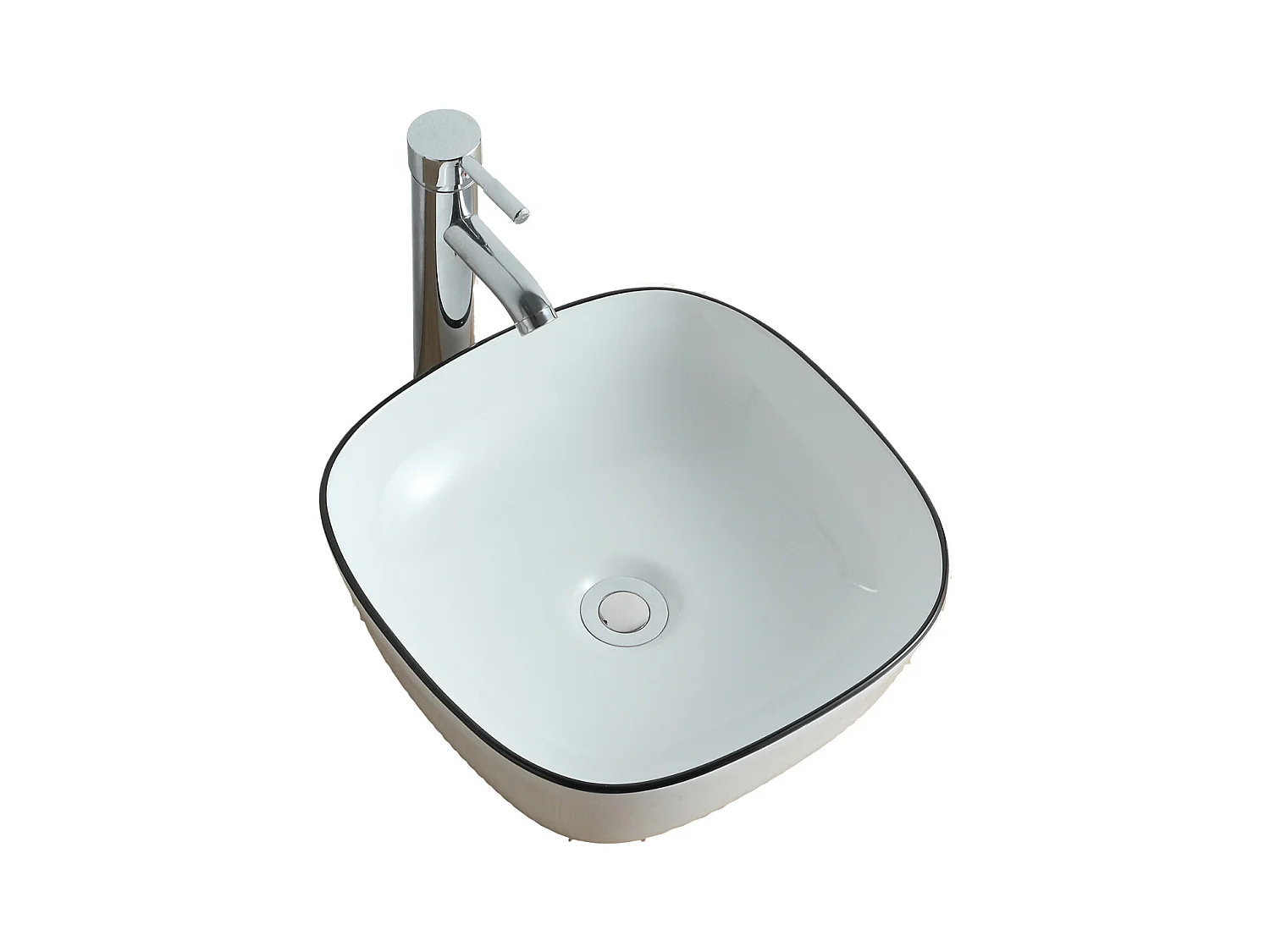 DIEGO VSQ A POSER CARRE BLC/NOIR CERAM